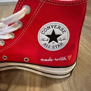 NEW Converse Chuck Taylor All Star Red Sneakers - Made with Love Red NEW